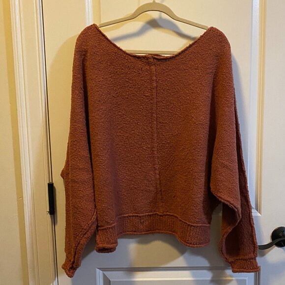 We The Free People Boucle Cotton Thick Dolman Sleeve Oversized Sweater - Picture 3 of 8
